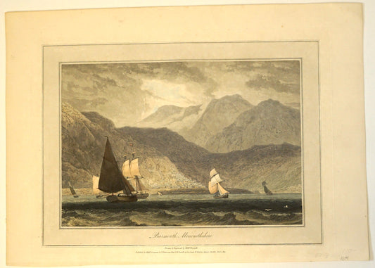Engraving of Barmouth Merionetshire, William Daniell, 1814