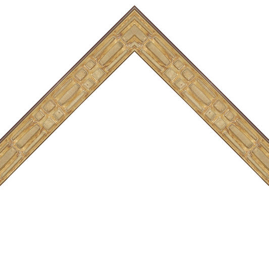 Silver or Gold Square W/Straight Lines And "X" Emboss On Flat Top