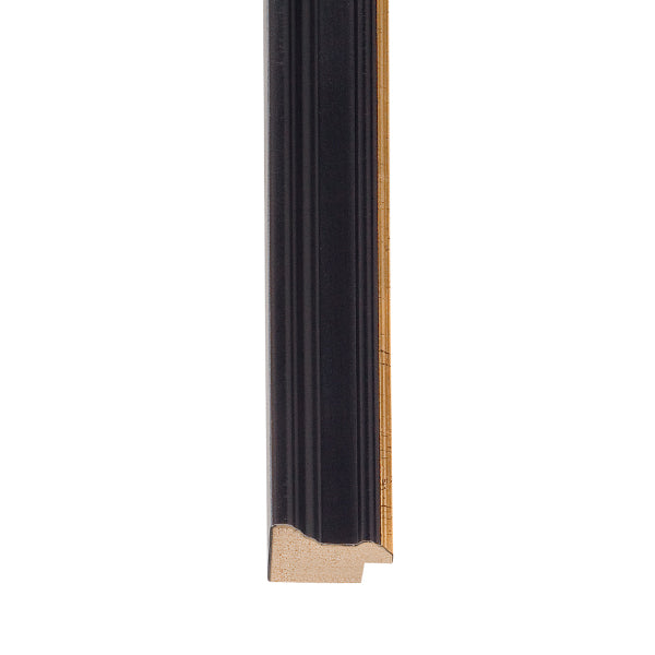 Black Panel With High Back And Gold Lip
