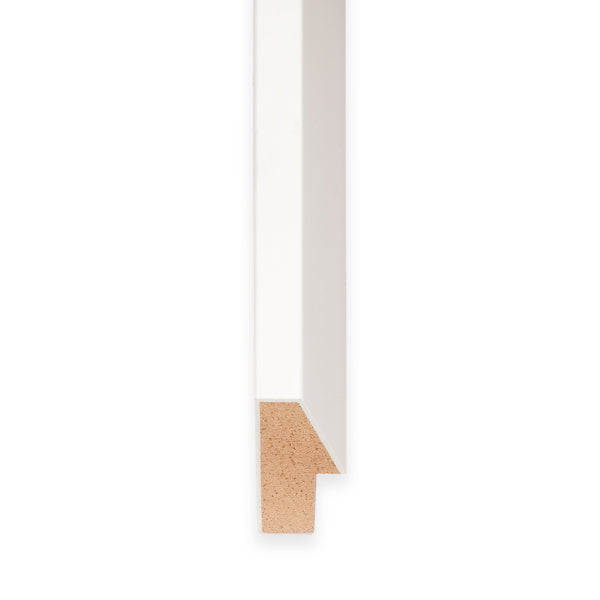 Tall Matte White W/Deep Bevel
