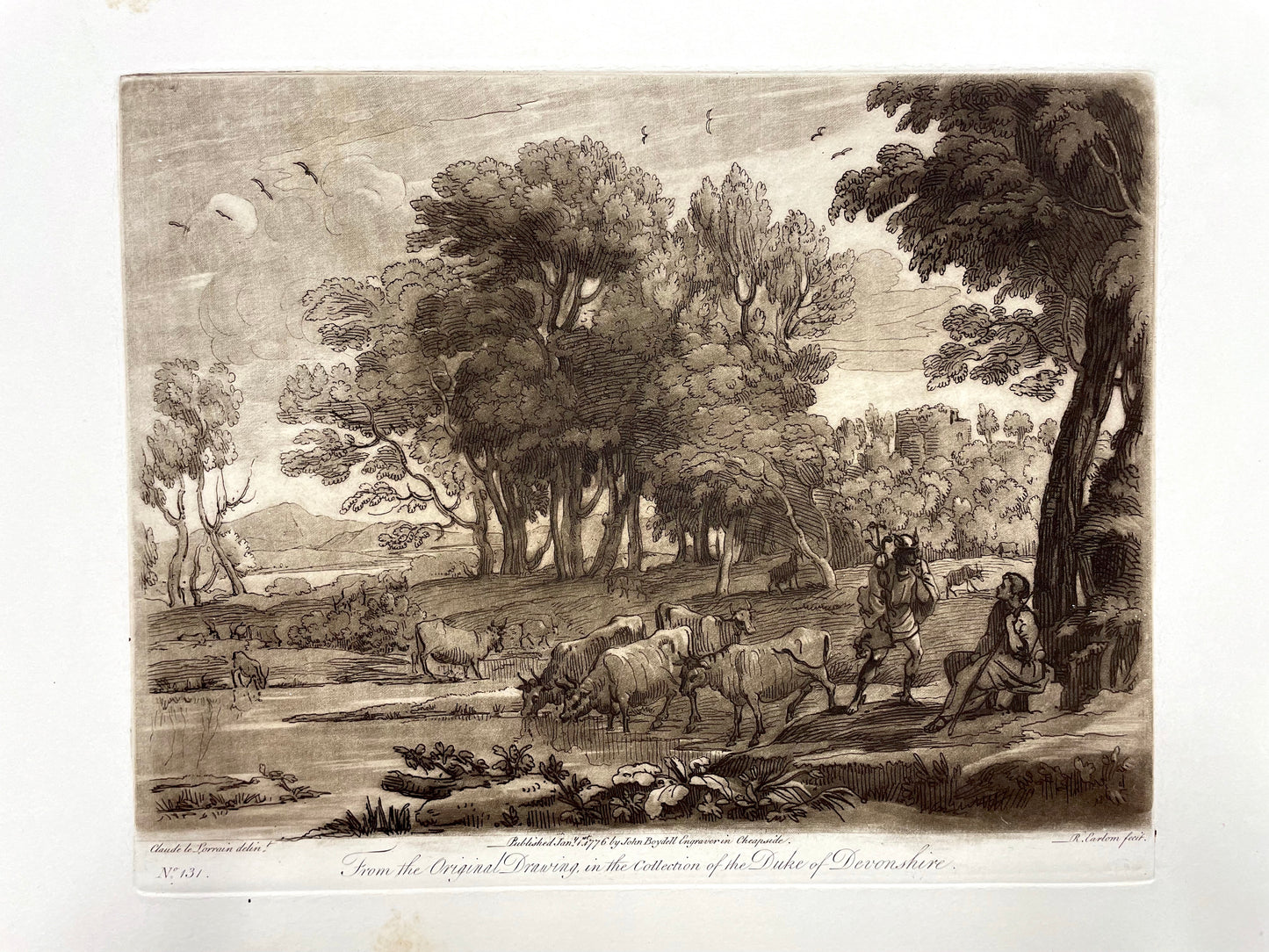 From the Original Drawing in the Collection of the Duke of Devonshire, Claude Lorrain, C. 1776