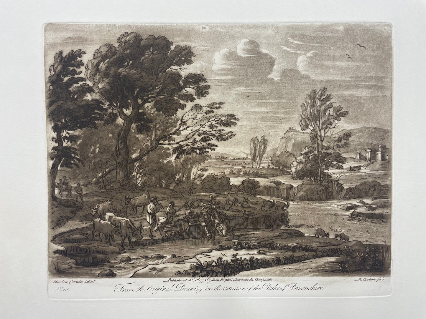 From the Original Drawing in the Collection of The Duke of Devonshire, Claude Lorrain, 1775