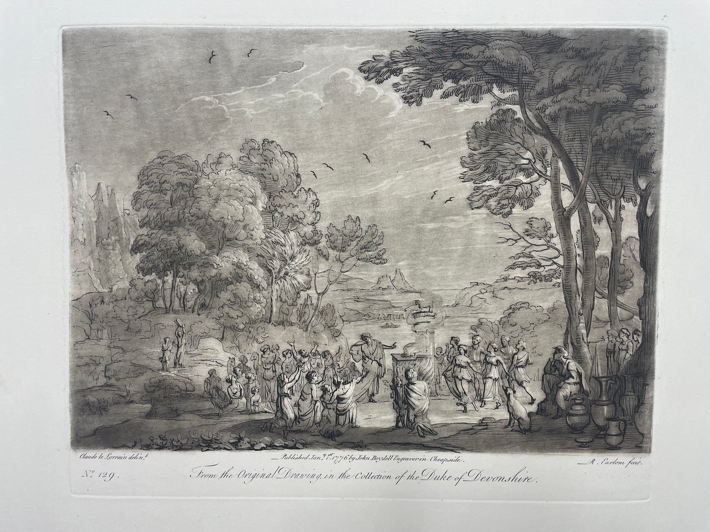 From the Original Drawing in the Collection of The Duke of Devonshire, Claude Lorrain, c.1776
