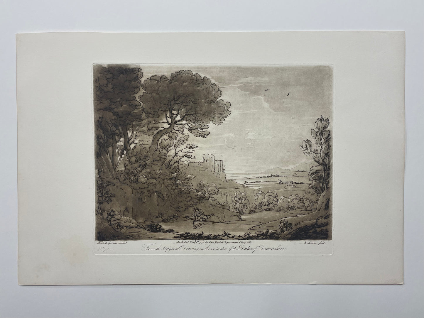 From the Original Drawing in the Collection of the Duke of Devonshire, Claude Lorrain, c. 1774