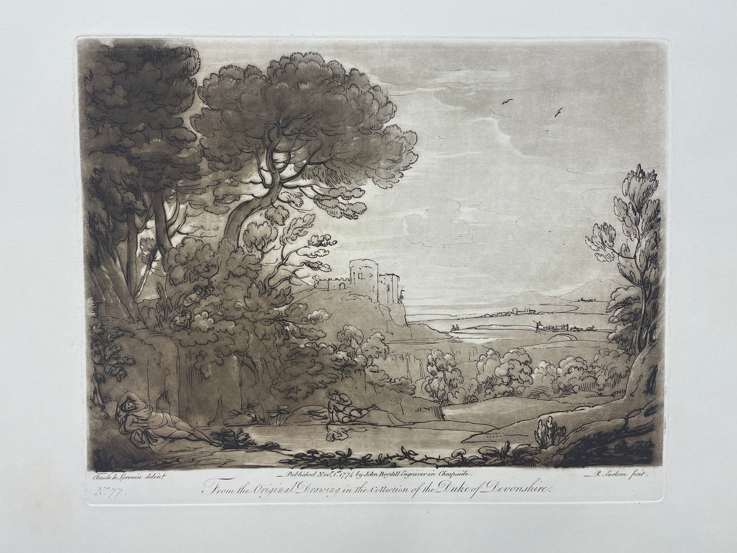From the Original Drawing in the Collection of the Duke of Devonshire, Claude Lorrain, c. 1774
