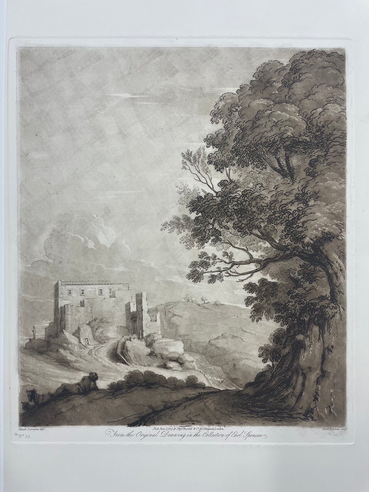 From the Original Drawing in the Collection of Earl Spencer, Claude Lorrain, c. 1807