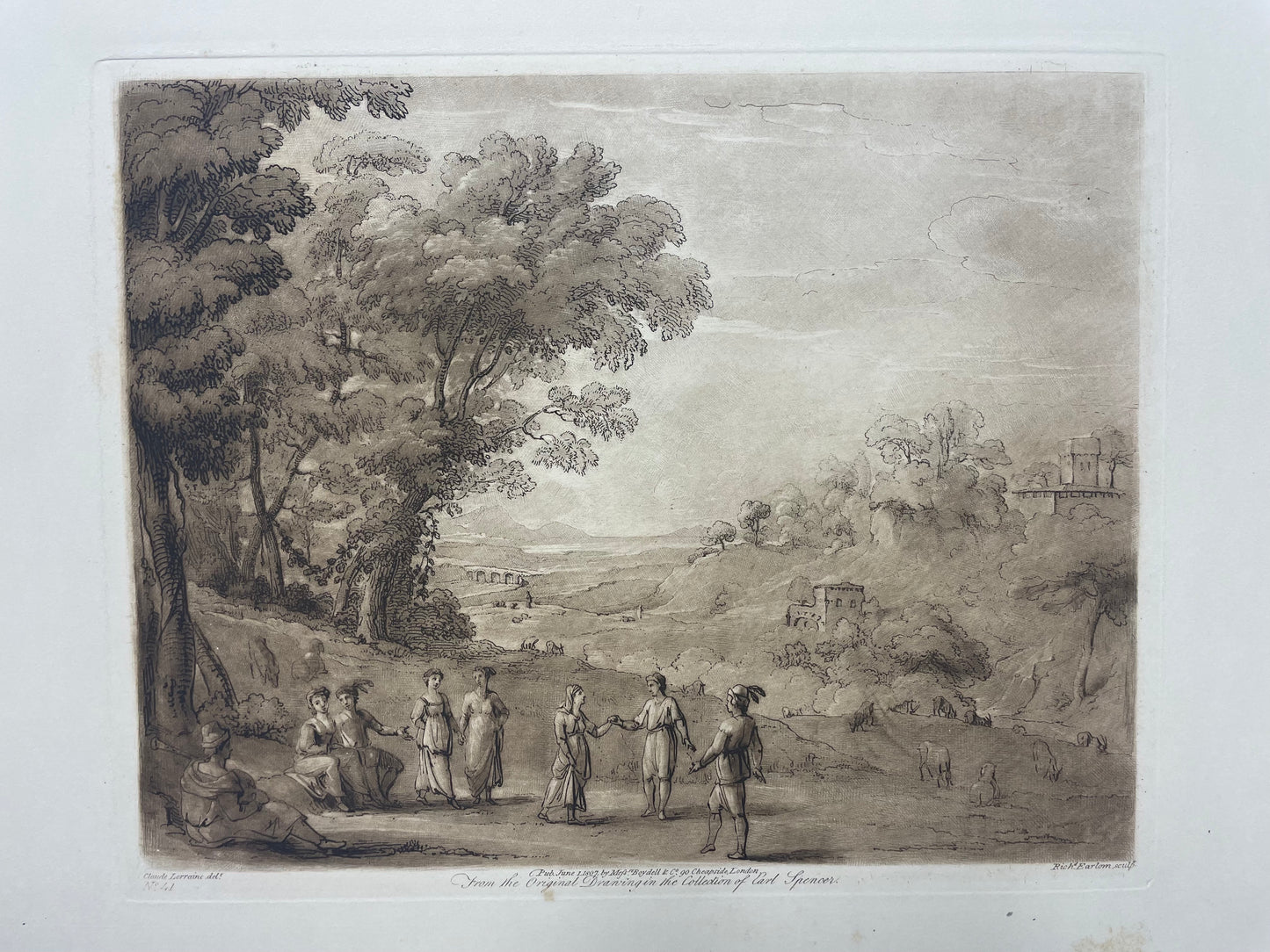 From the Original Drawing in the Collection of Earl Spencer, Claude Lorrain, c. 1807