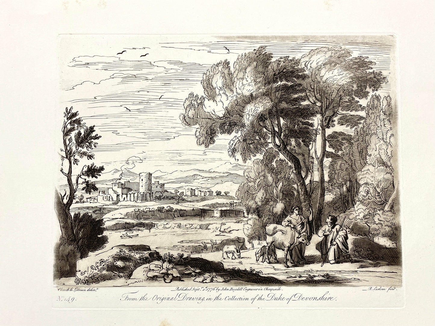 From the Original Drawing in the Collection of the Duke of Devonshire, Claude Lorrain, C. 1776