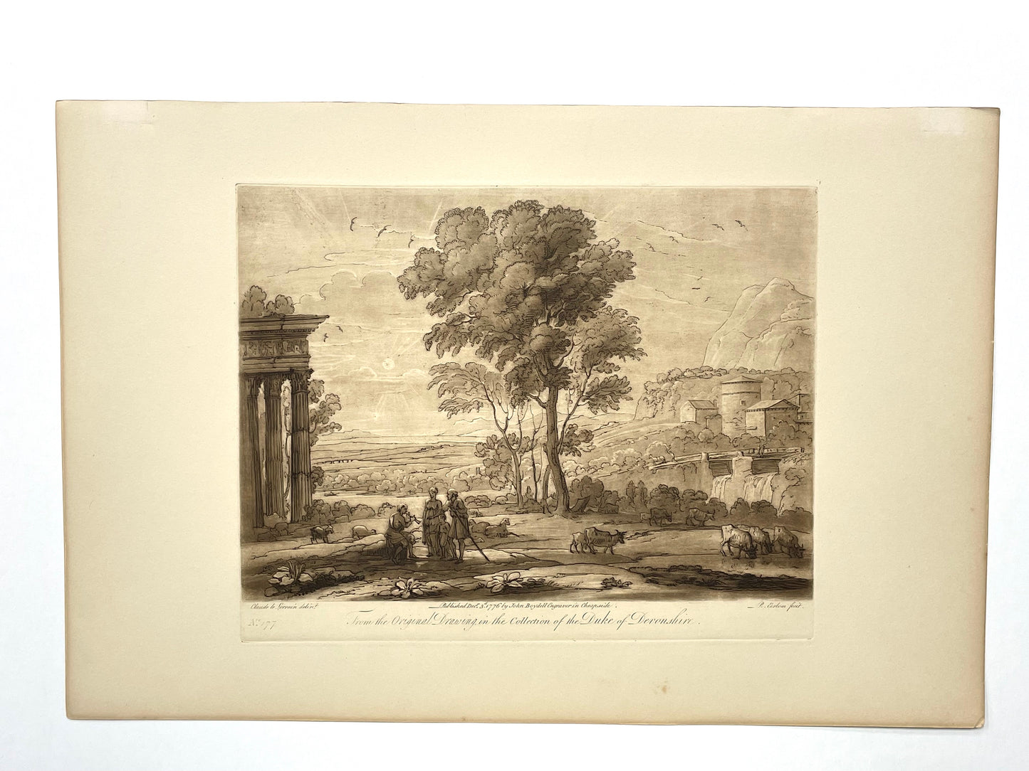 From the Original Drawing in the Collection of the Duke of Devonshire, Claude Lorrain, C. 1776