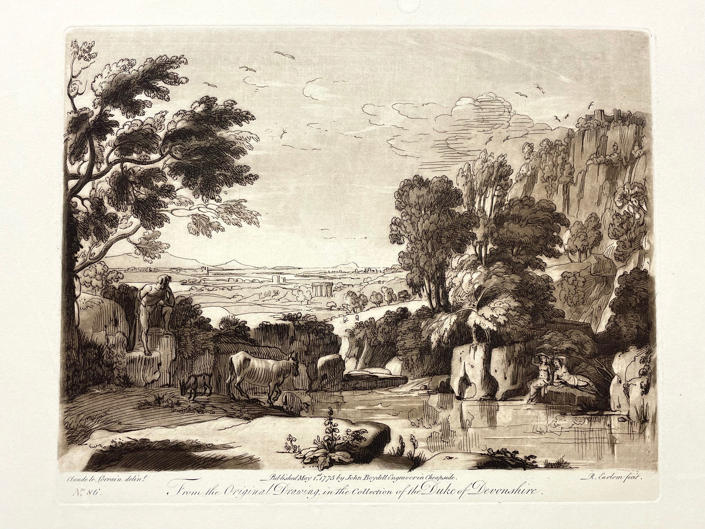 From the Original Drawing in the Collection of the Duke of Devonshire, Claude Lorrain, C. 1775