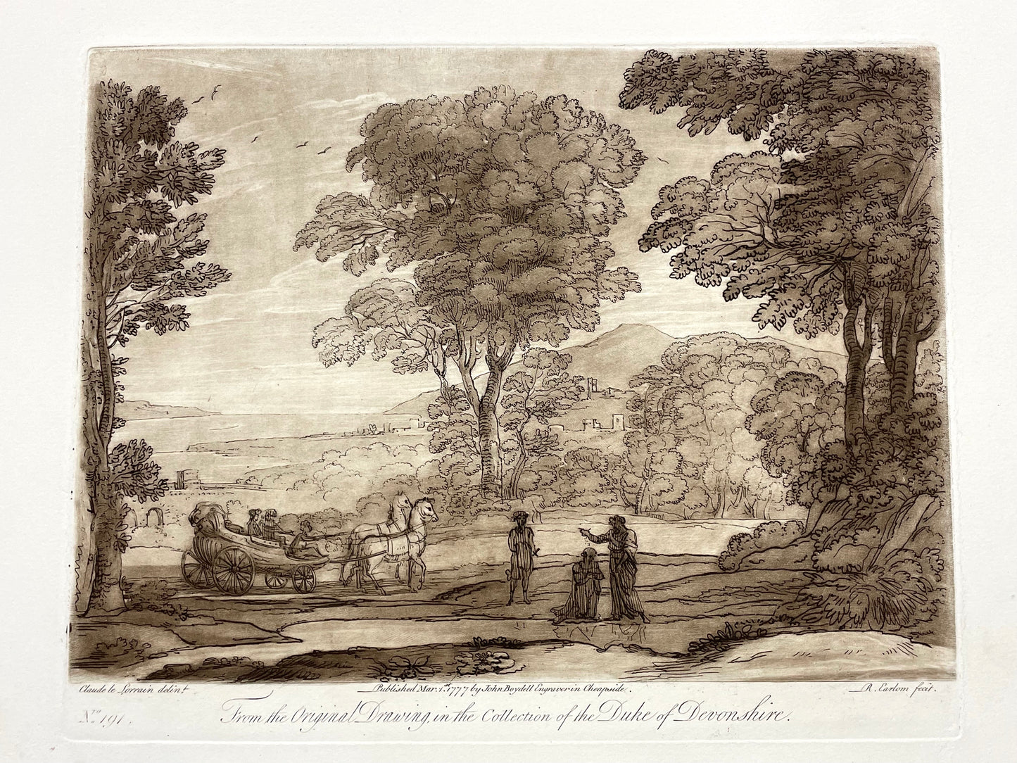 From the Original Drawing in the Collection of the Duke of Devonshire, Claude Lorrain, C. 1777