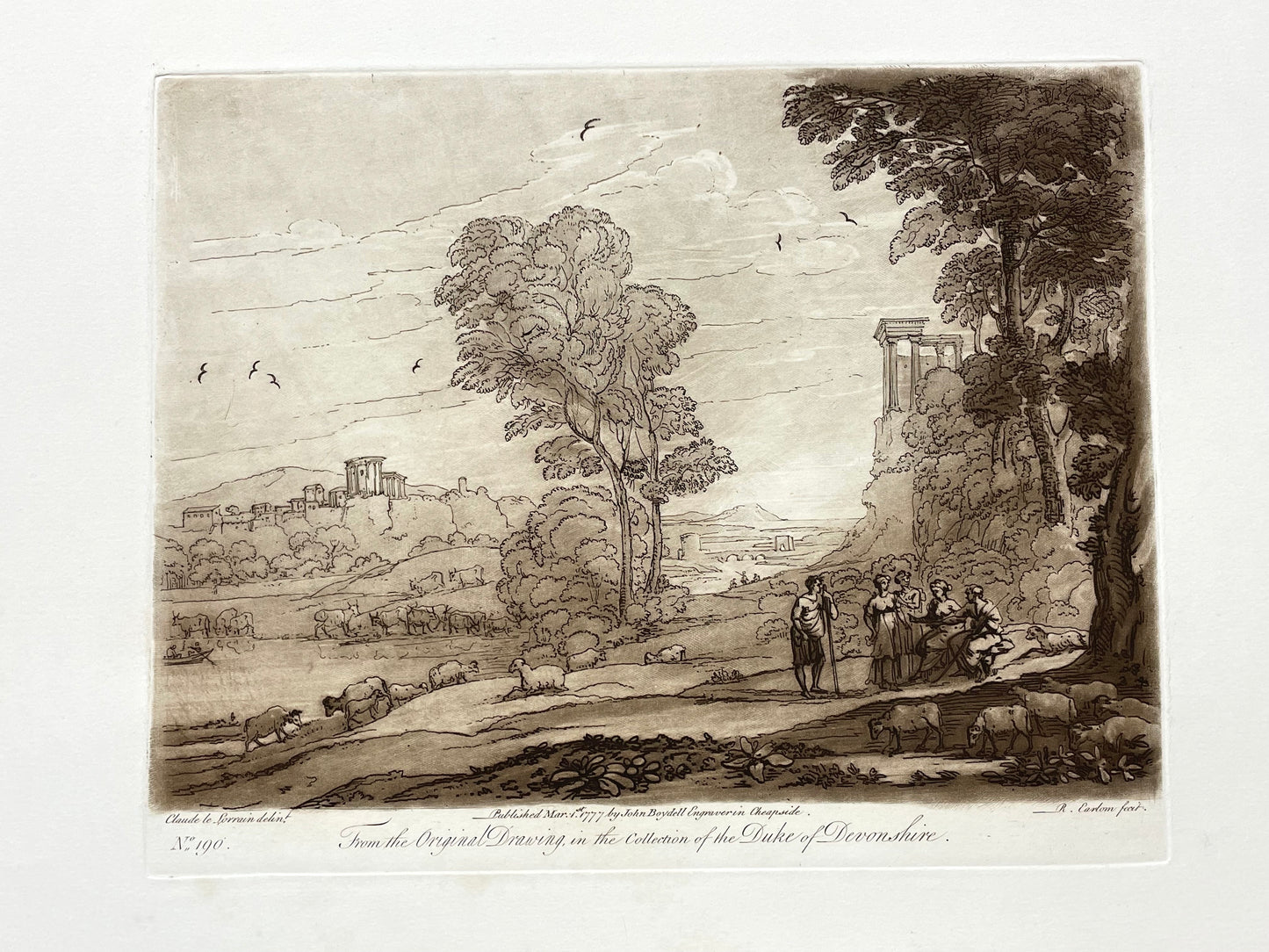 From the Original Drawing in the Collection of the Duke of Devonshire, Claude Lorrain, C. 1777