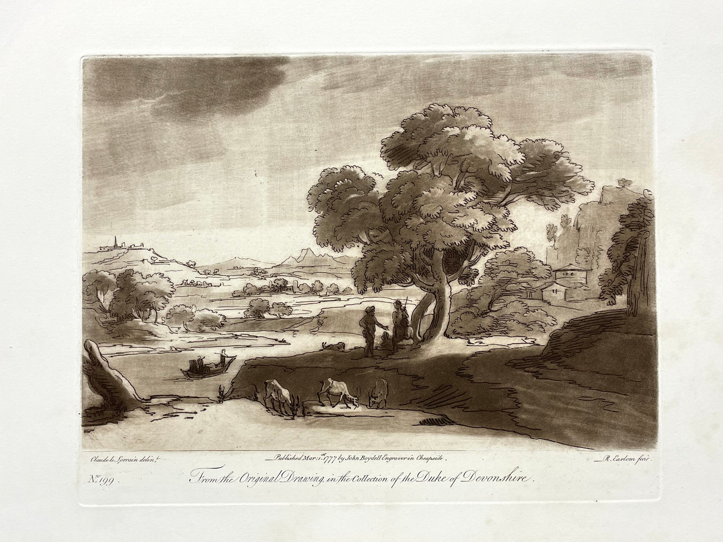 From the Original Drawing in the Collection of the Duke of Devonshire, Claude Lorrain, C. 1777