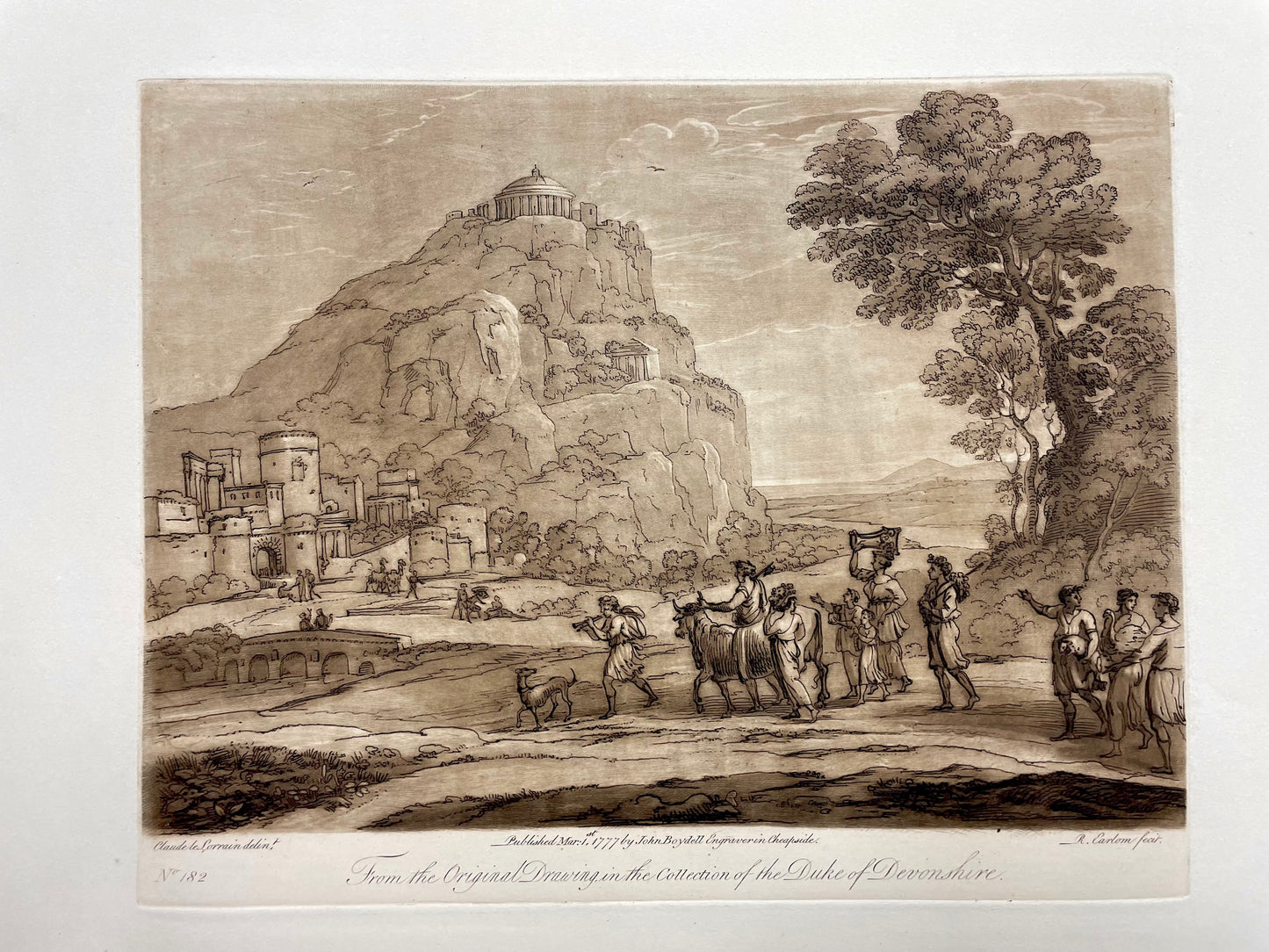 From the Original Drawing in the Collection of the Duke of Devonshire, Claude Lorrain, c. 1777