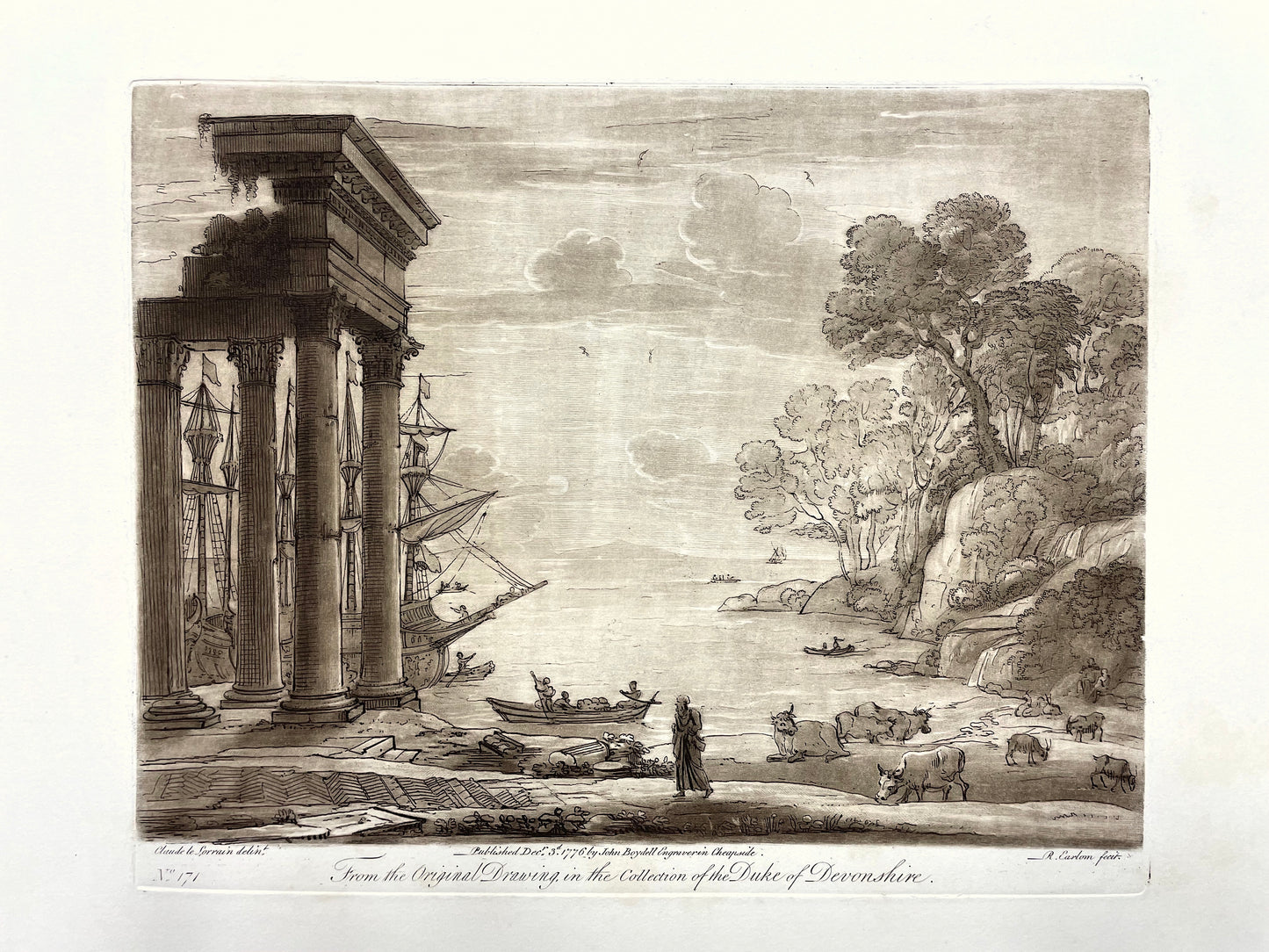 From the Original Drawing in the Collection of the Duke of Devonshire, Claude Lorrain, C. 1776
