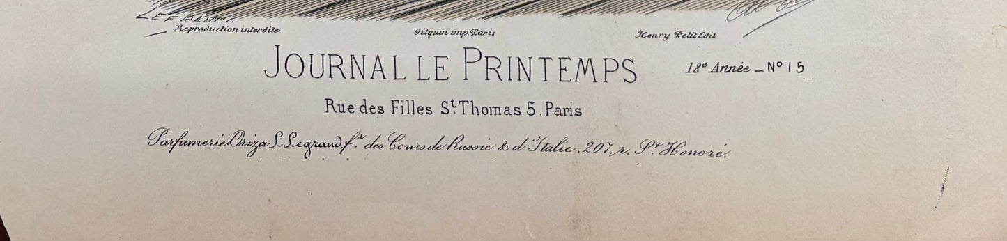 Journal le Printemps, Plate 1880