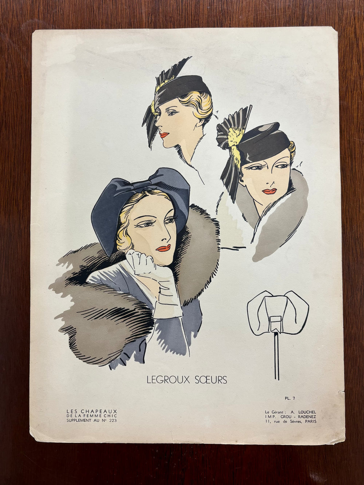 Fashion Plate 7, Les Chapeaux de la Femme, Anonymous Artist
