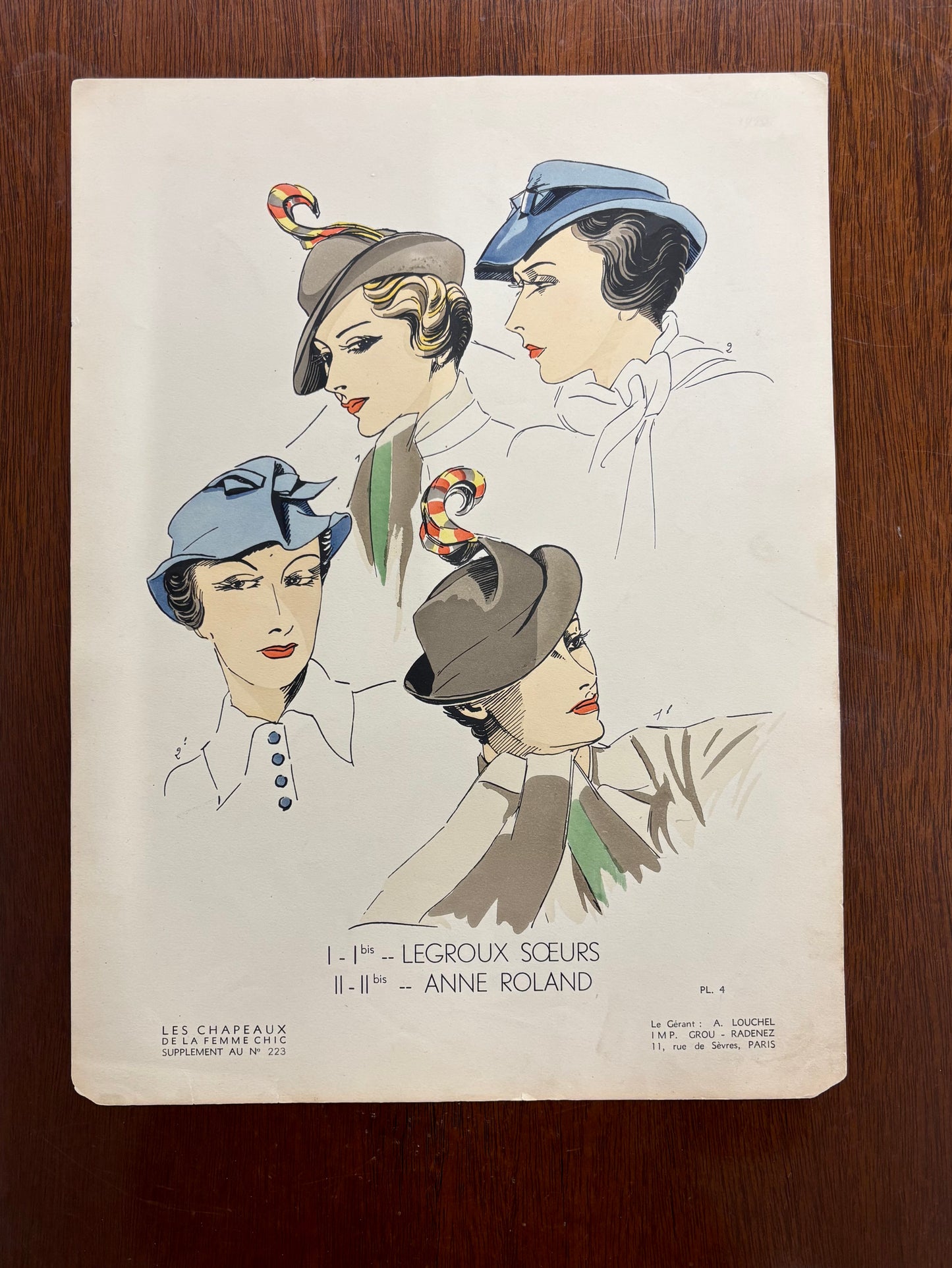 Fashion Plate 4, Les Chapeaux de la Femme, Anonymous Artist