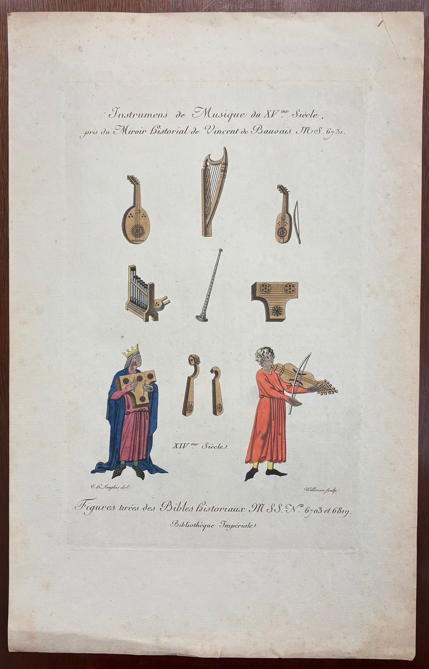 15th-Century Musical Instruments and 14th-Century Figures by Eustache-Hyacinthe Langlois