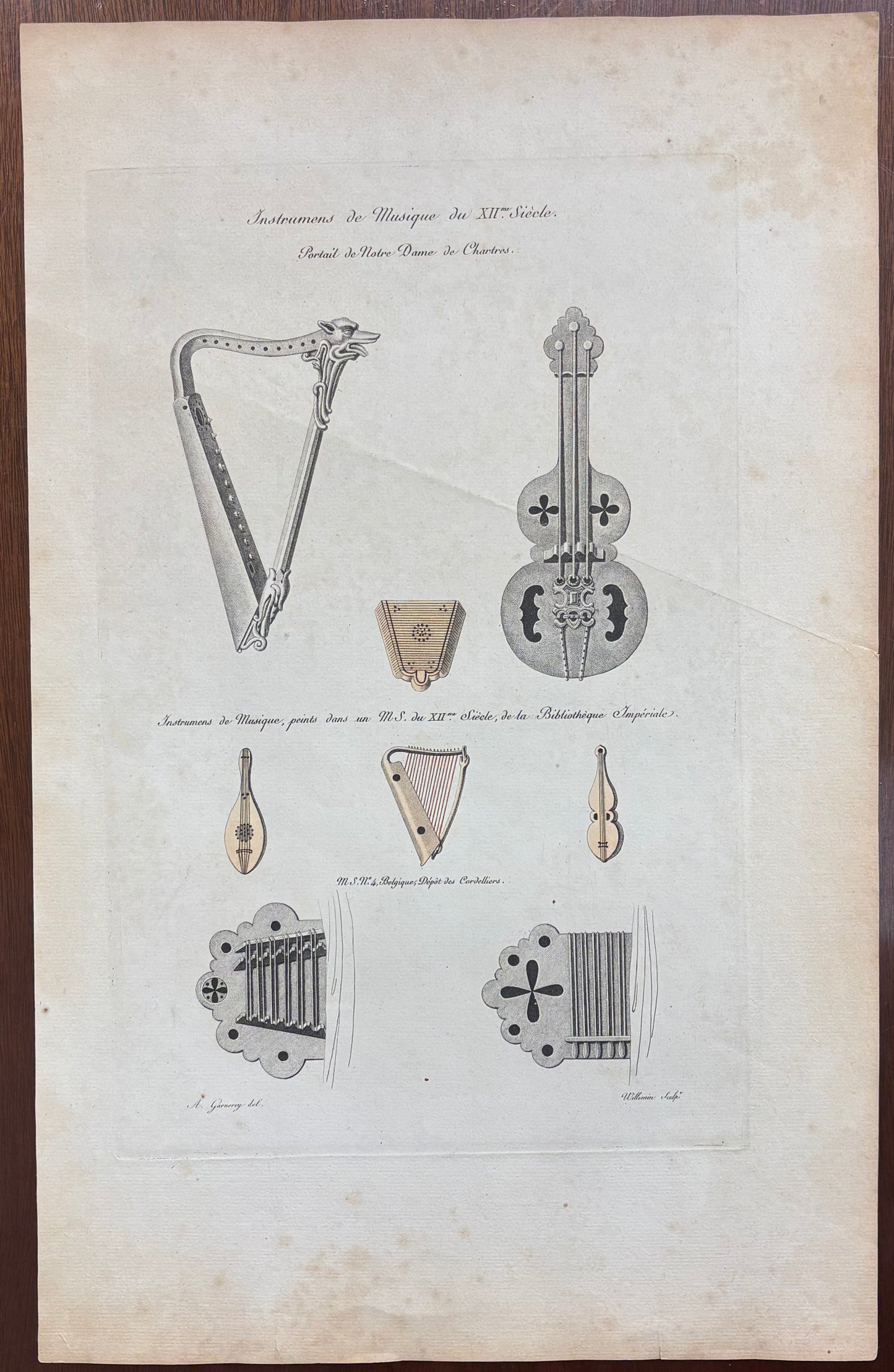 15th-Century Musical Instruments and 14th-Century Figures by A. Giroux