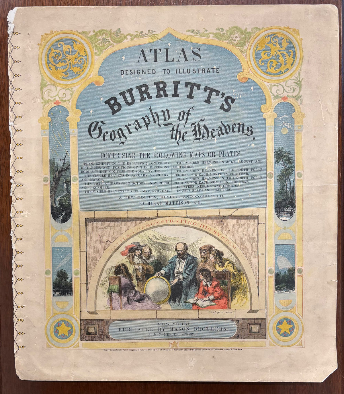Cover of the Atlas Designed to Illustrate Burritt’s Geography of the Heavens, by Elijah Hinsdale Burritt
