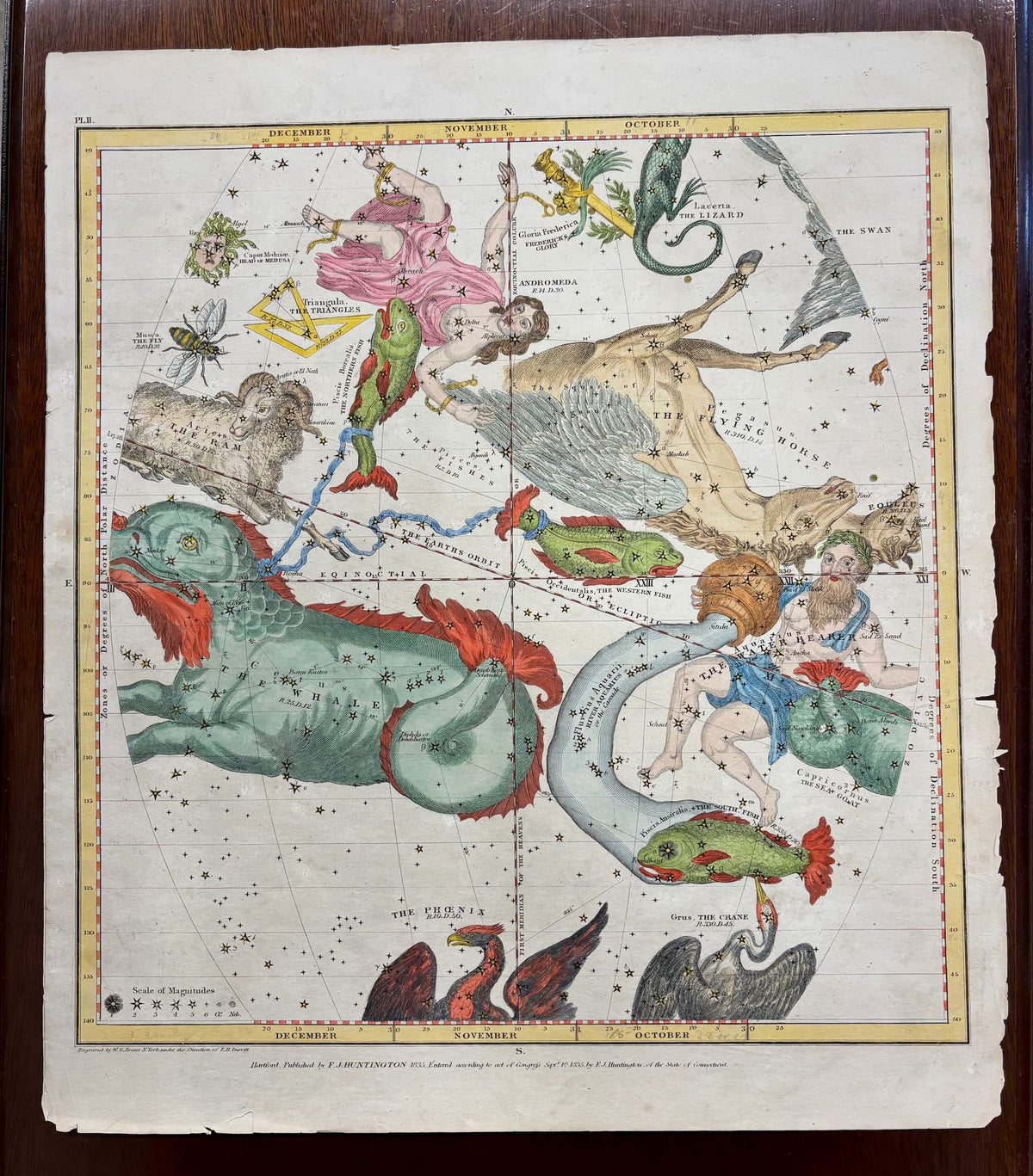 Plate II in the Atlas Designed to Illustrate Burritt’s Geography of the Heavens, by Elijah Hinsdale Burritt