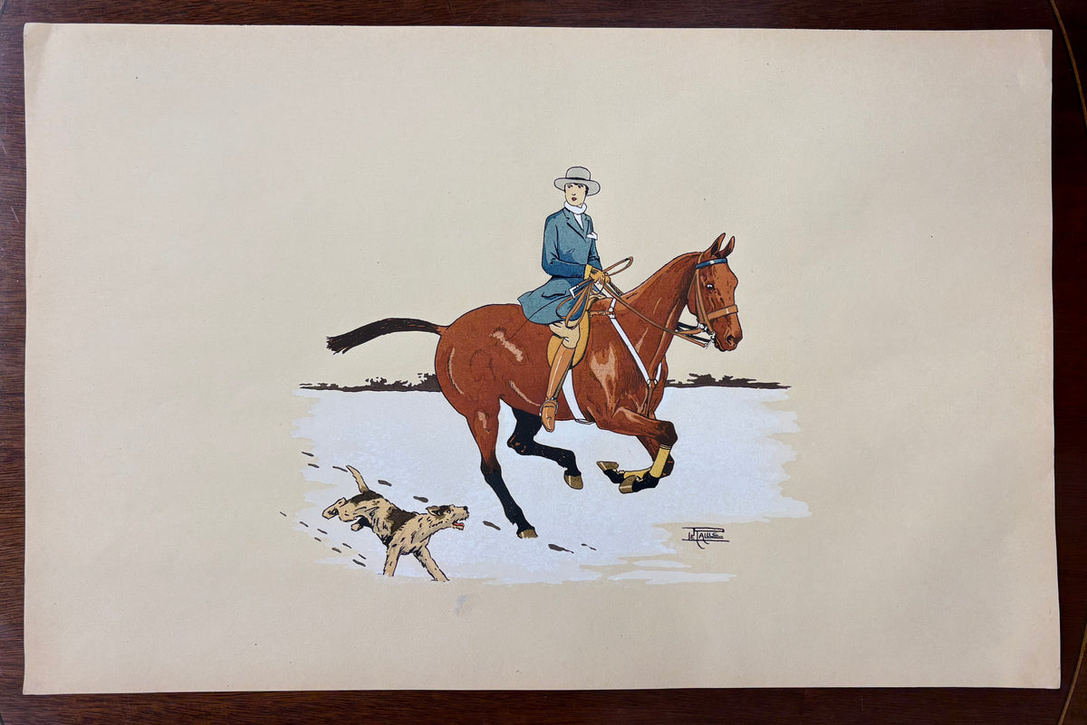 Rider in Blue Jacket by Étienne Le Rallic