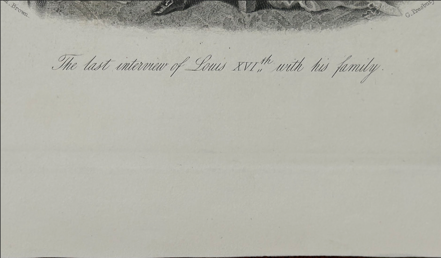 France, The last interview of Louis XVI, with his family by Mather Brown