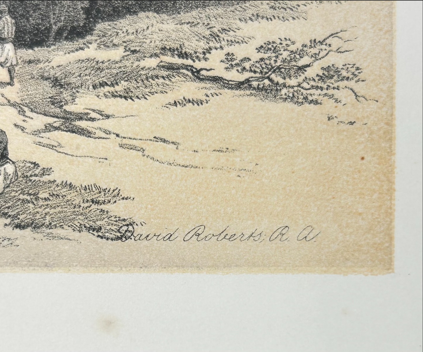 Hand Colored Engraving by Roberts, Bethlehem, Plate 85
