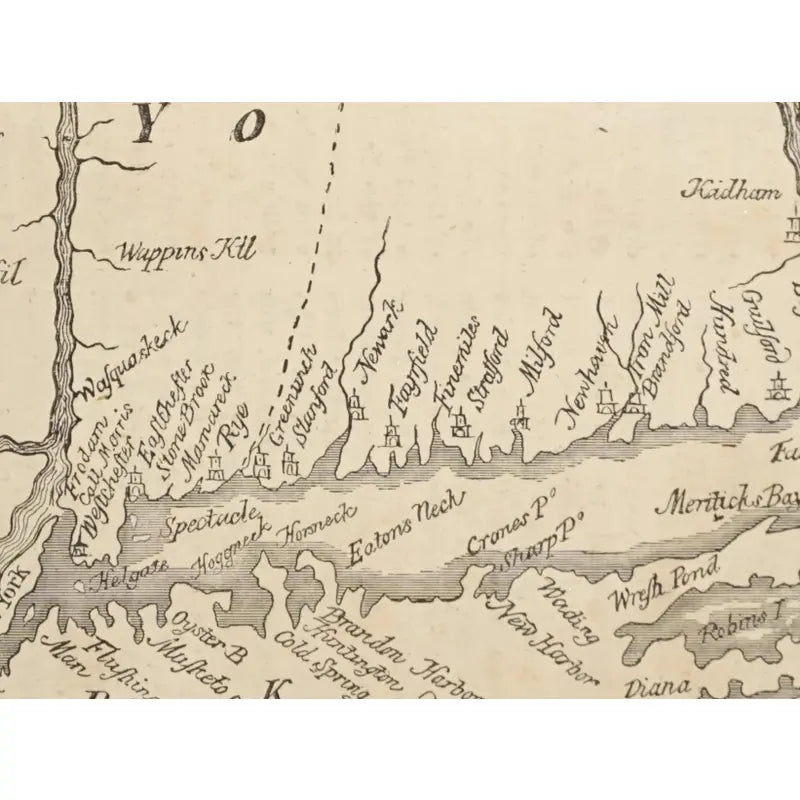 Original Antique, Map of East New Jersey, (Nj) C.1800