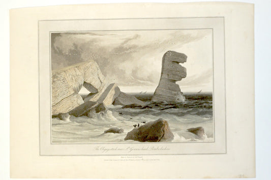 Engraving of The Eligugstack near St. Gowans-head Pembrokeshire, William Daniell, 1814