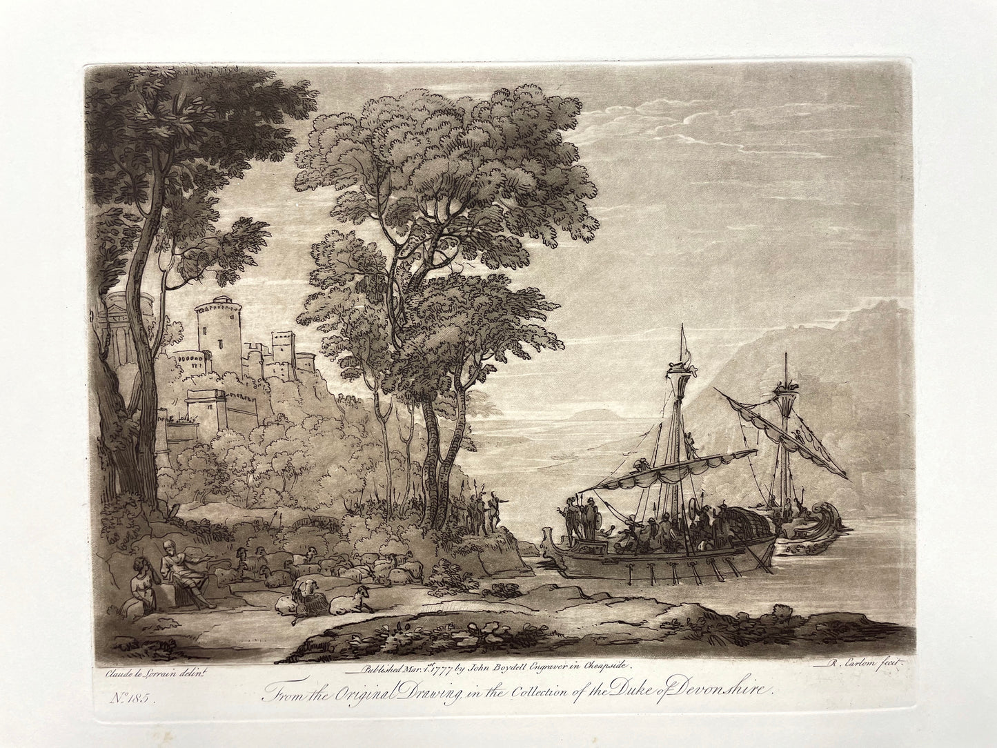 From the Original Drawing in the Collection of the Duke of Devonshire, Claude Lorrain, C. 1777