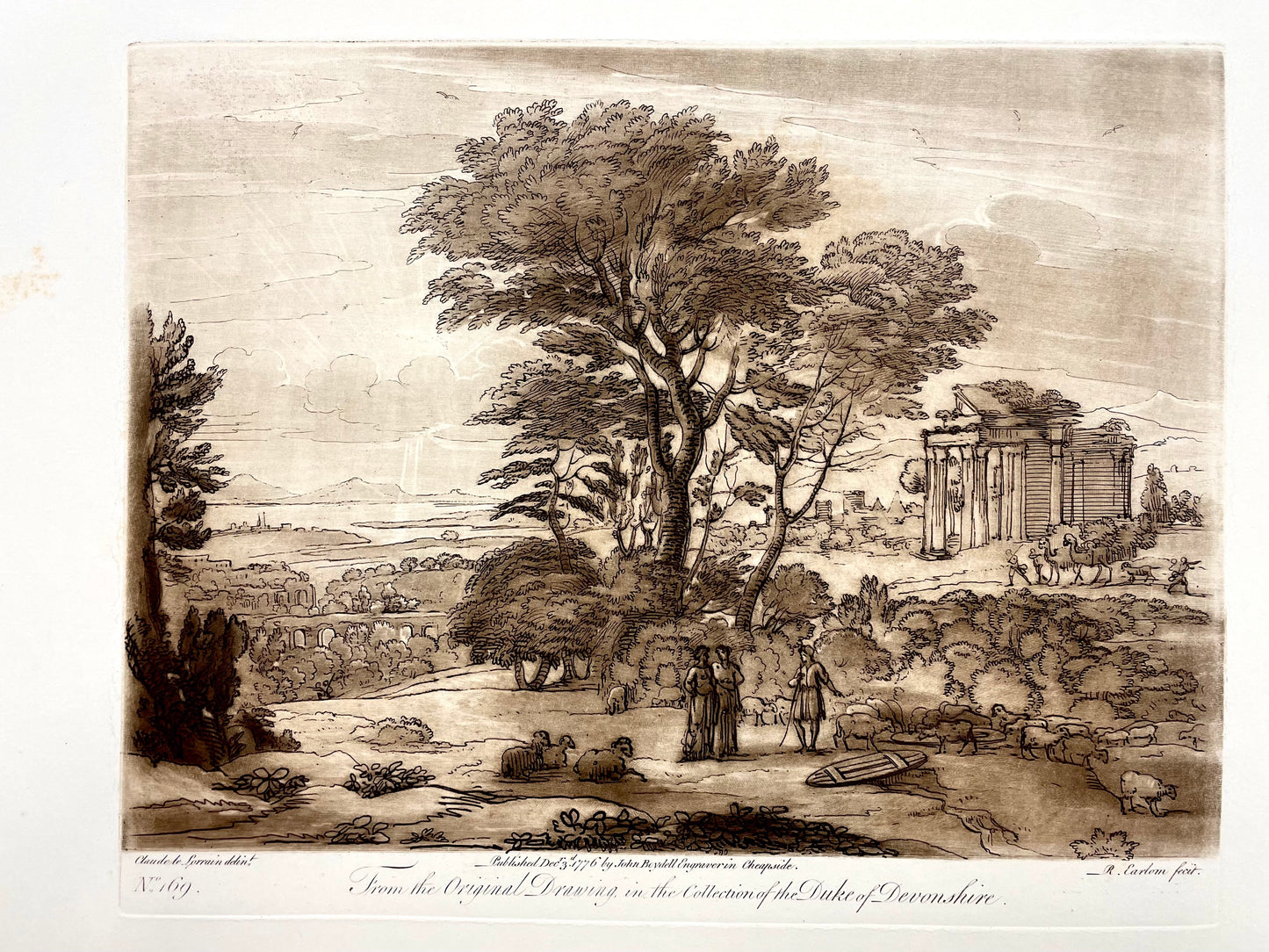 From the Original Drawing in the Collection of the Duke of Devonshire, Claude Lorrain, c. 1776