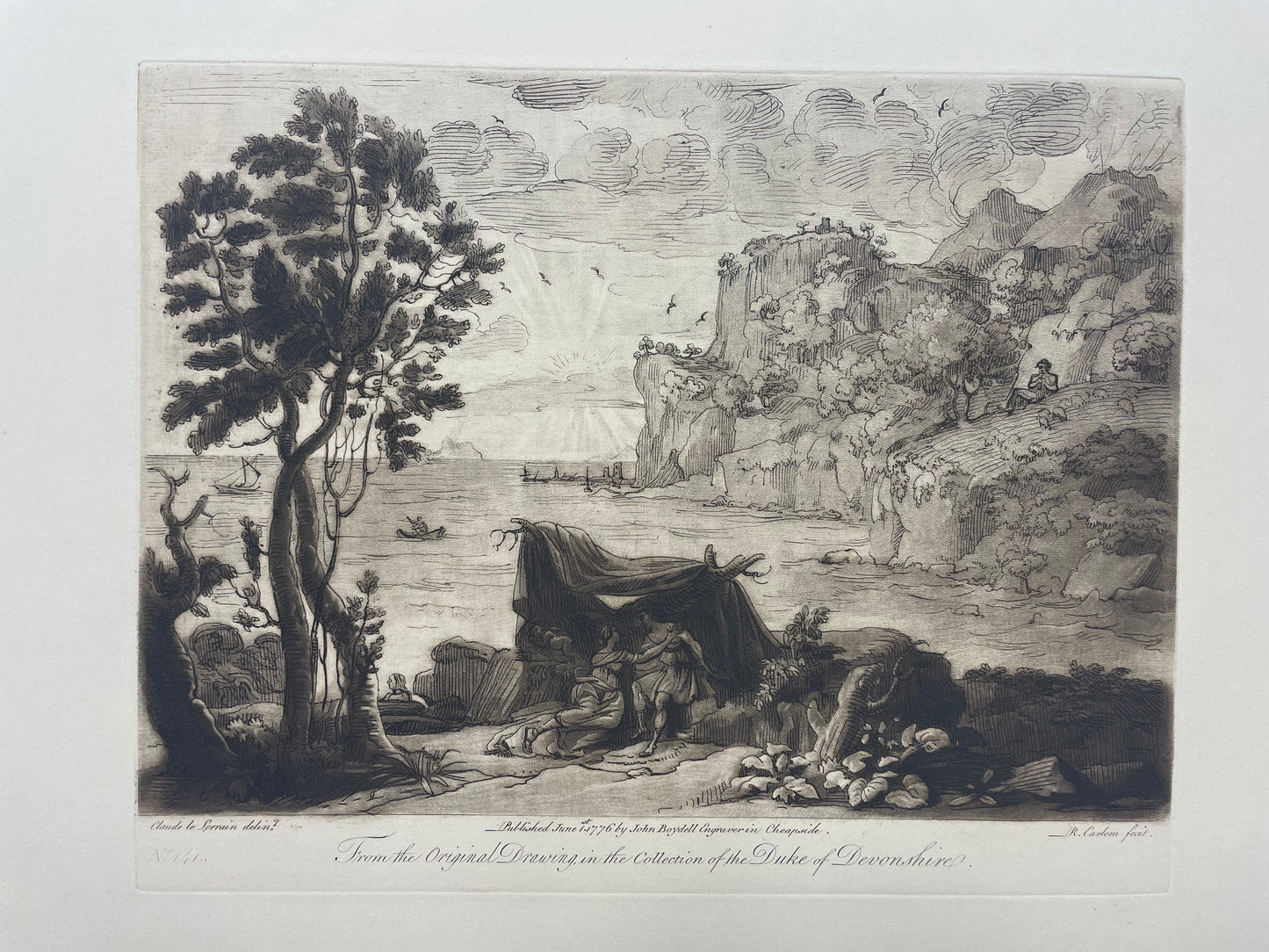 From the Original Drawing in the Collection of The Duke of Devonshire, Claude Lorrain, c.1776