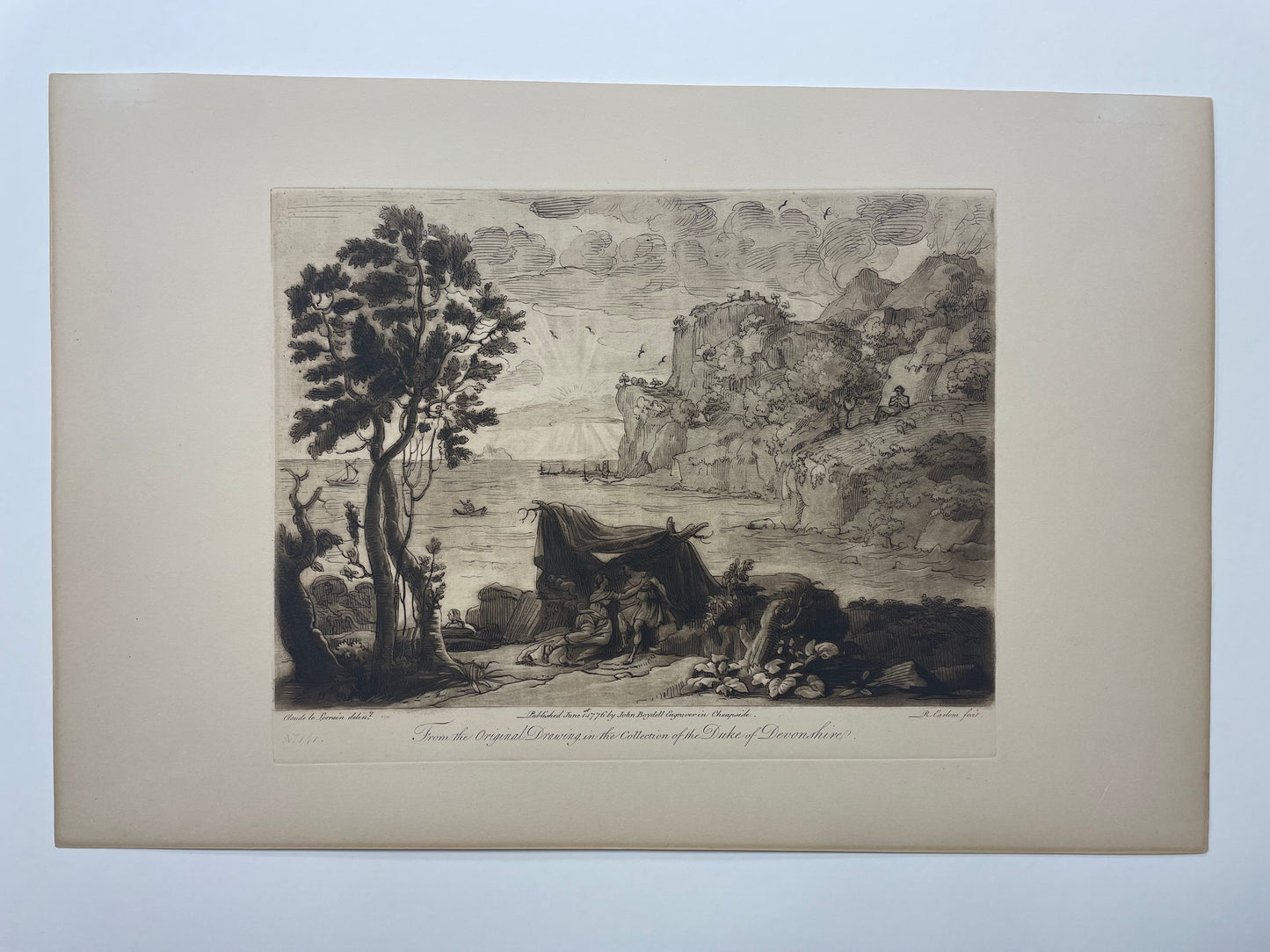 From the Original Drawing in the Collection of The Duke of Devonshire, Claude Lorrain, c.1776