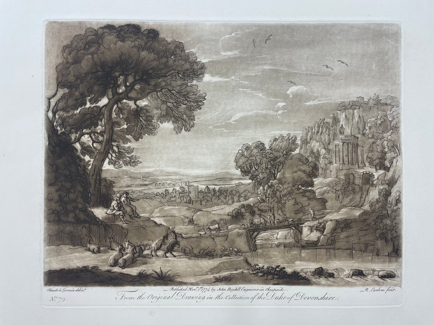 From the Original Drawing in the Collection of The Duke of Devonshire, Claude Lorrain, c. 1774