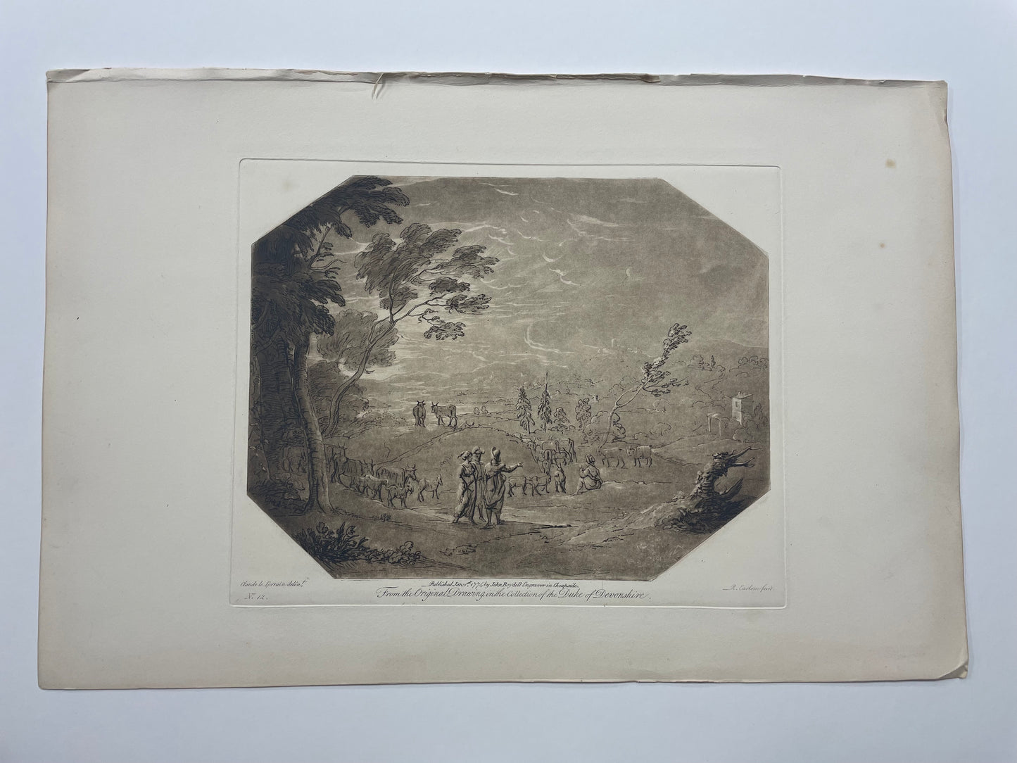 From the Original Drawing in the Collection of The Duke of Devonshire, Claude Lorrain, c. 1774