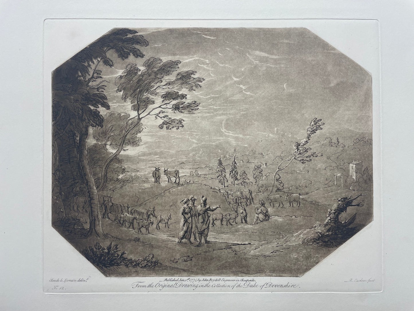 From the Original Drawing in the Collection of The Duke of Devonshire, Claude Lorrain, c. 1774