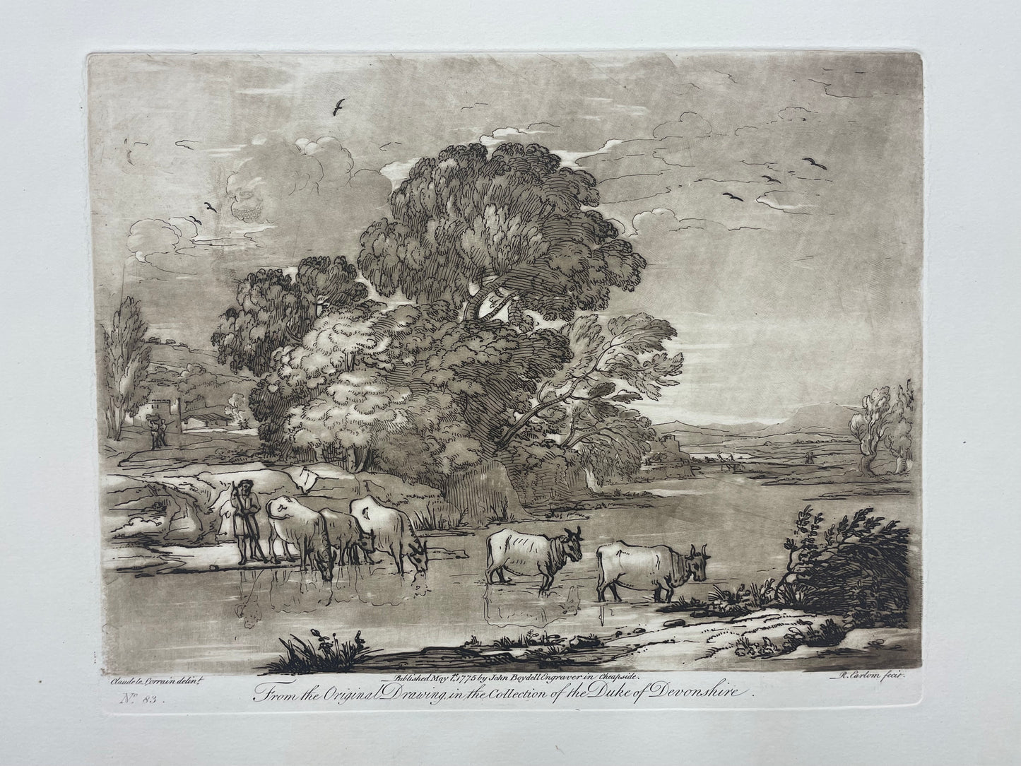 From the Original Drawing in the Collection of the Duke of Devonshire, Claude Lorrain, c. 1775