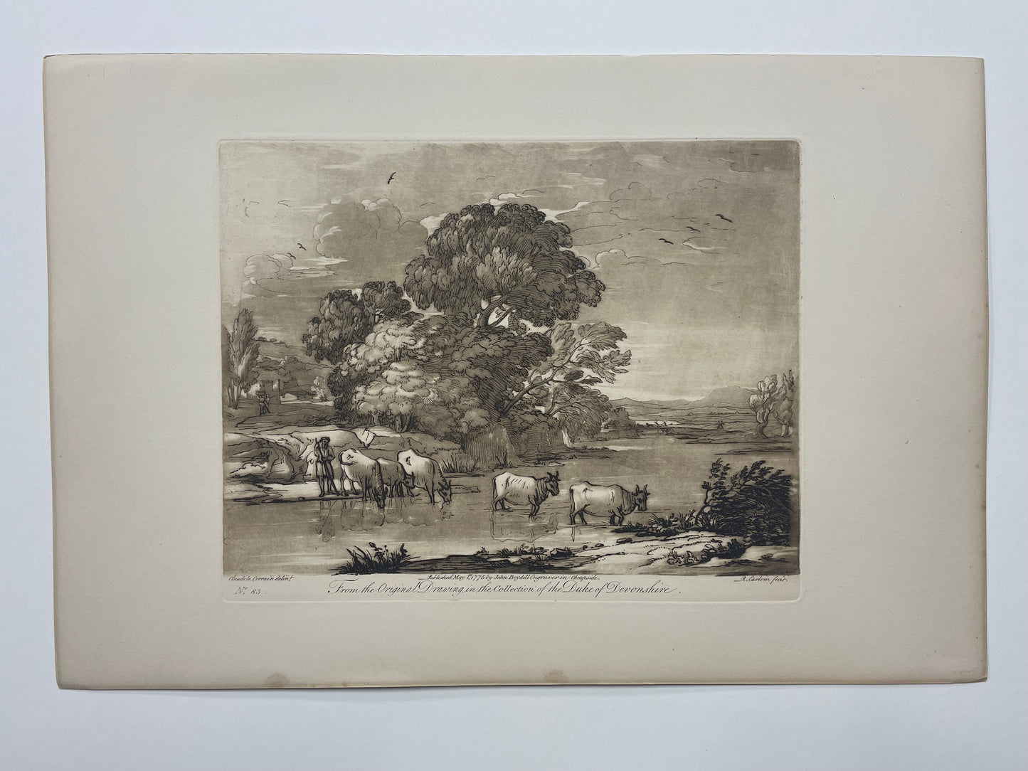 From the Original Drawing in the Collection of the Duke of Devonshire, Claude Lorrain, c. 1775