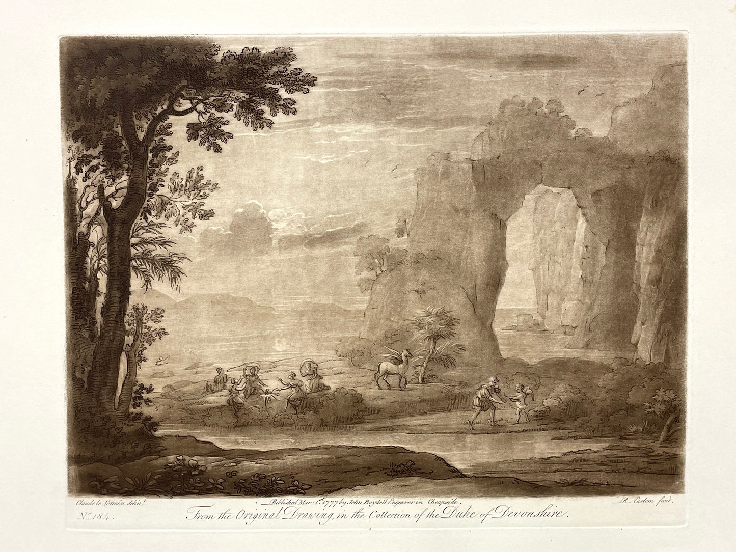 From the Original Drawing in the Collection of the Duke of Devonshire, Claude Lorrain, C. 1777