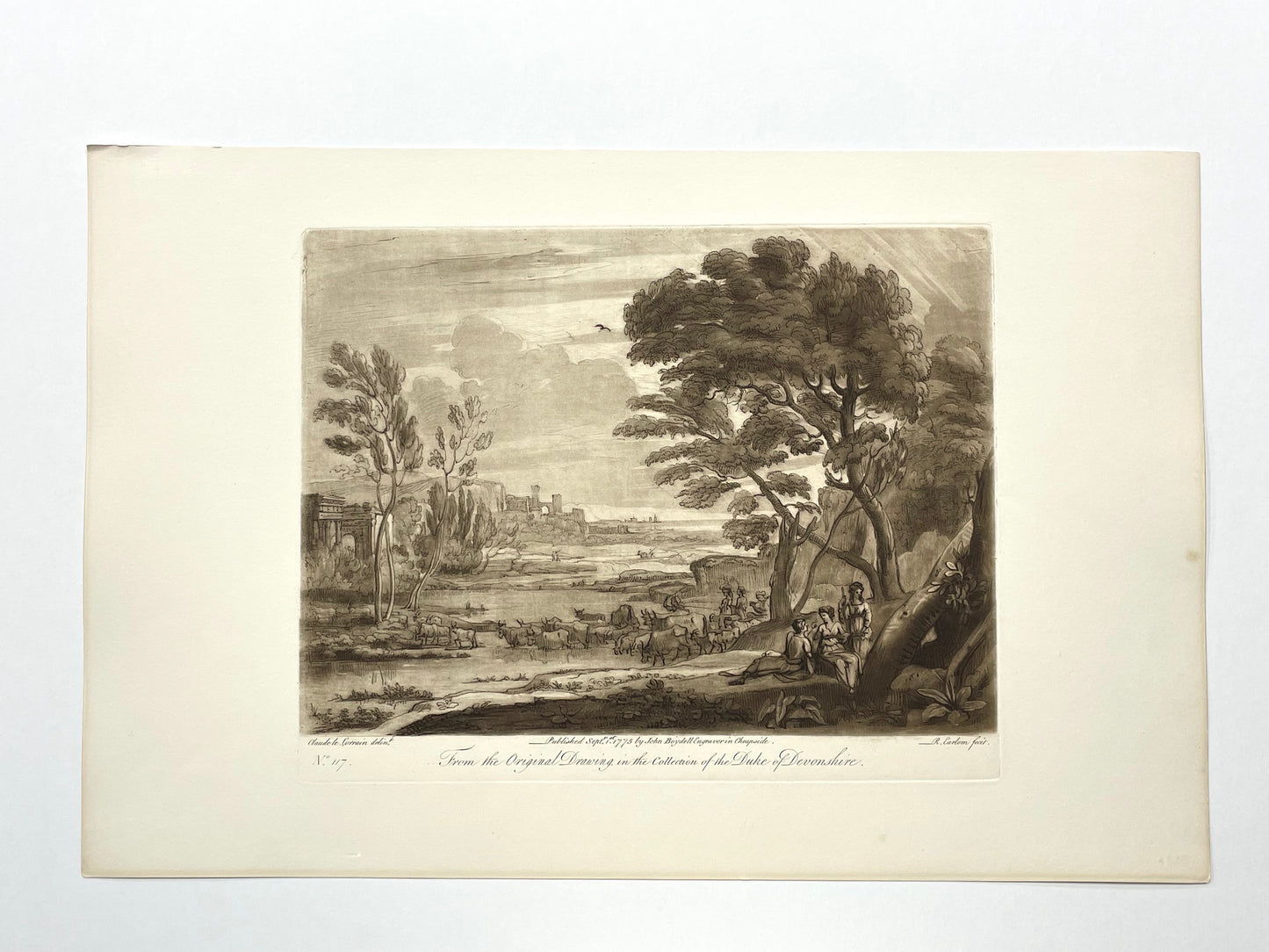 From the Original Drawing in the Collection of the Duke of Devonshire, Claude Lorrain, C. 1775