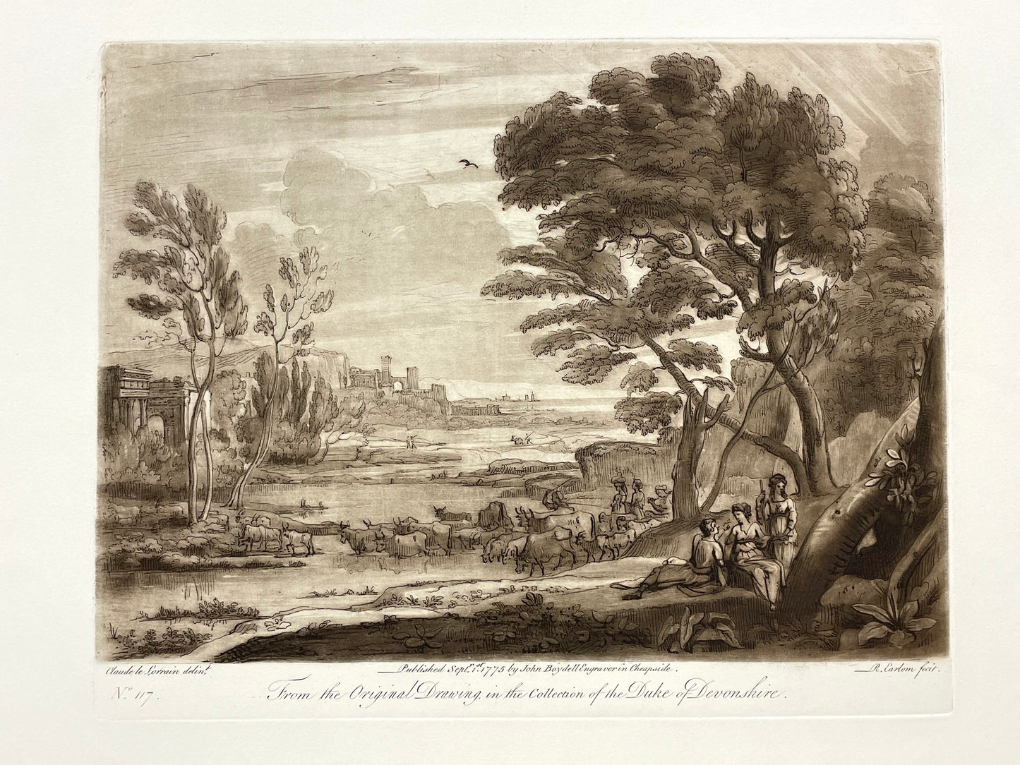 From the Original Drawing in the Collection of the Duke of Devonshire, Claude Lorrain, C. 1775