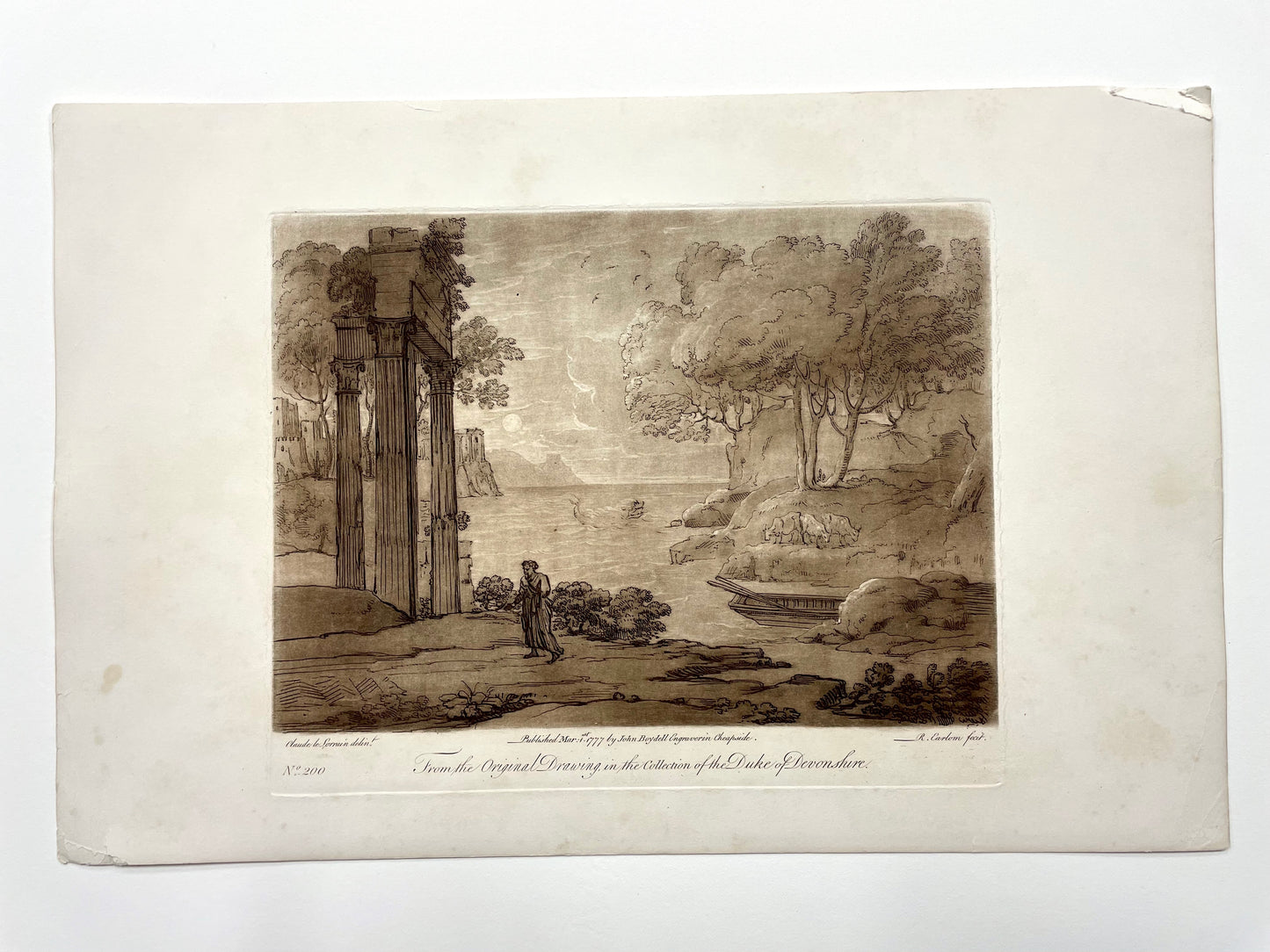 From the Original Drawing in the Collection of the Duke of Devonshire, Claude Lorrain, C. 1777