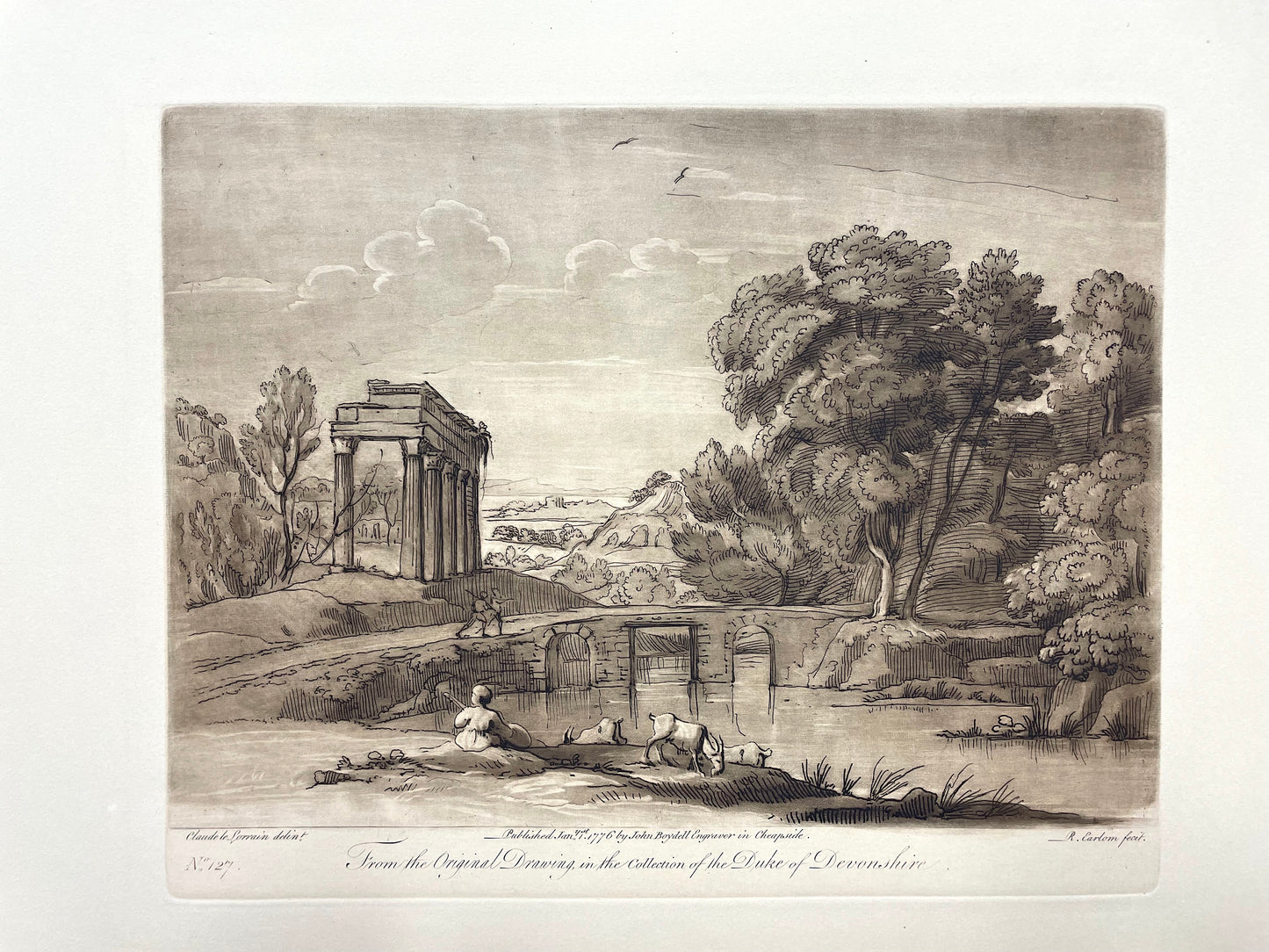 From the Original Drawing in the Collection of the Duke of Devonshire, Claude Lorrain, C. 1776