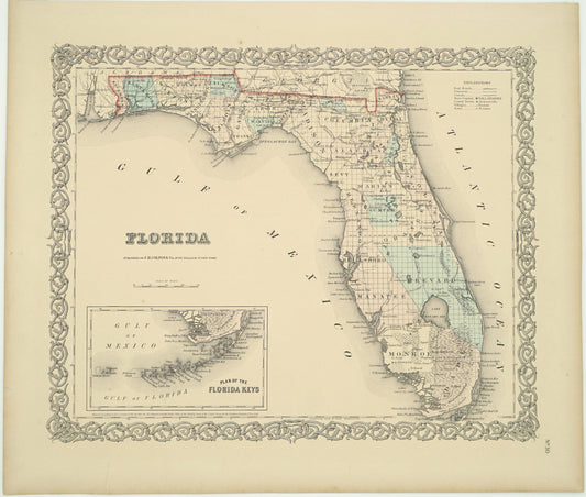 Antique Map of Florida