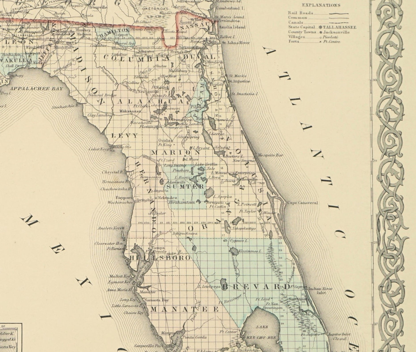 Antique Map of Florida