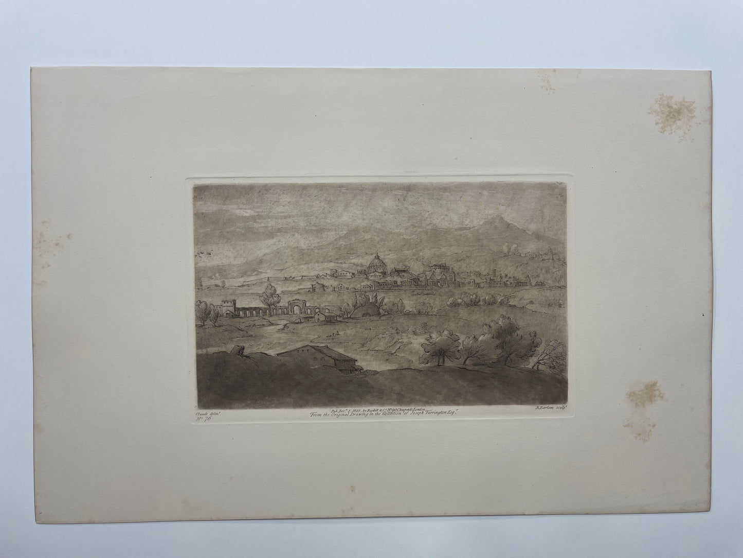 From the Original Drawing in the Collection of the Joseph Farrington, Claude Lorrain, c. 1810