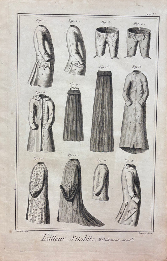 Plate V, Tailor of Clothes, Modern Attire by Louis-Jacques Goussier