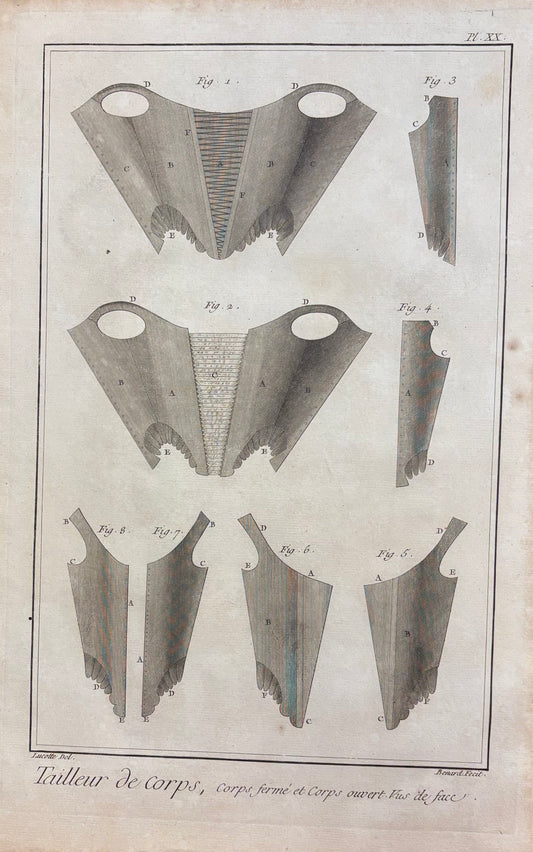 Plate XX, Staymaker by Louis-Jacques Goussier